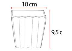 VASO PLASTICO QUAD 9,5CM BR
