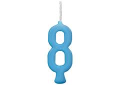 VELA PARABENS NUMERO 8 AZUL C/1 REGINA