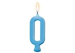 VELA PARABENS NUMERO 0 AZUL C/1 REGINA